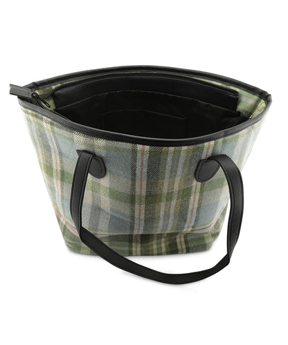 Stylish Tweed Look Bag | Green