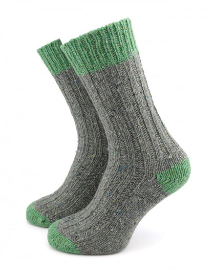 Flecks Sock | Grijs Groen