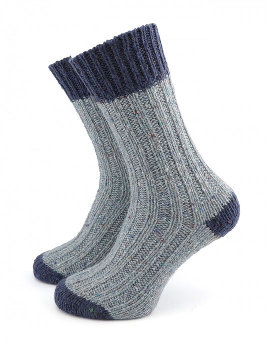 Flecks Sock | Grijs Blauw