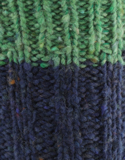 Flecks Sock | Donker Blauw Groen