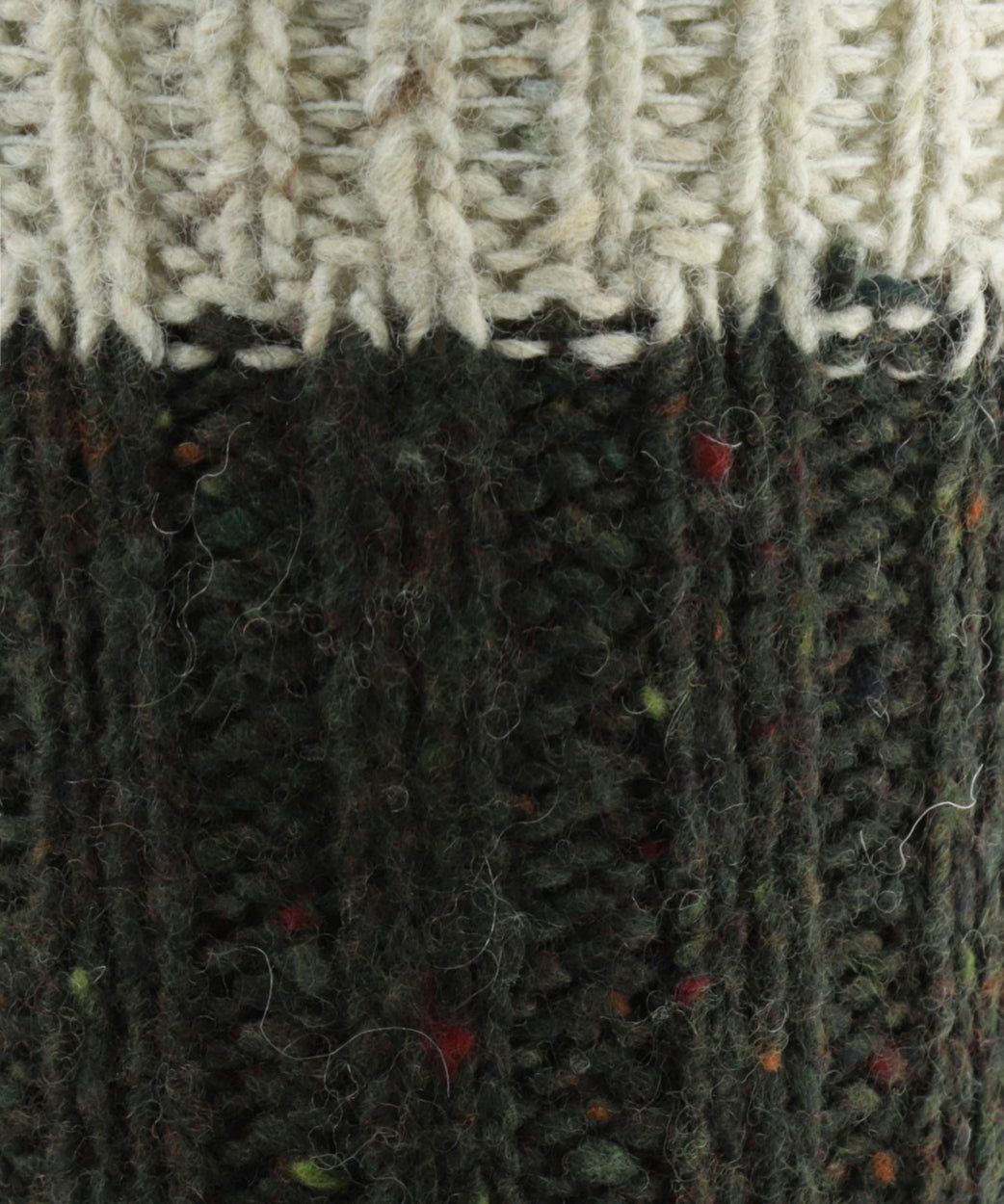Flecks Sock | Donker Groen Ecru