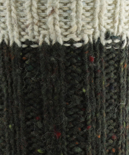 Flecks Sock | Donker Groen Ecru