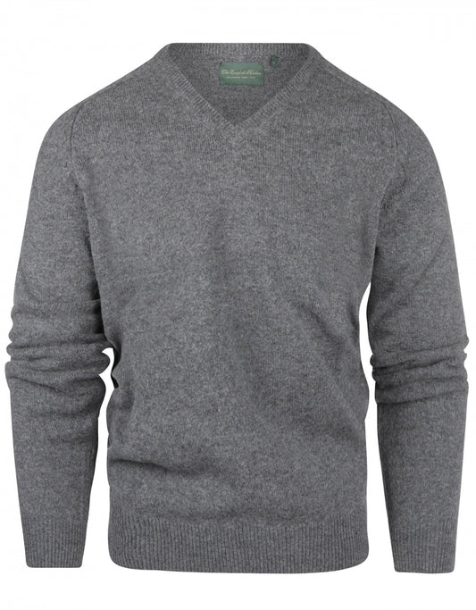 Classic Lambswool v-neck sweater | Grey