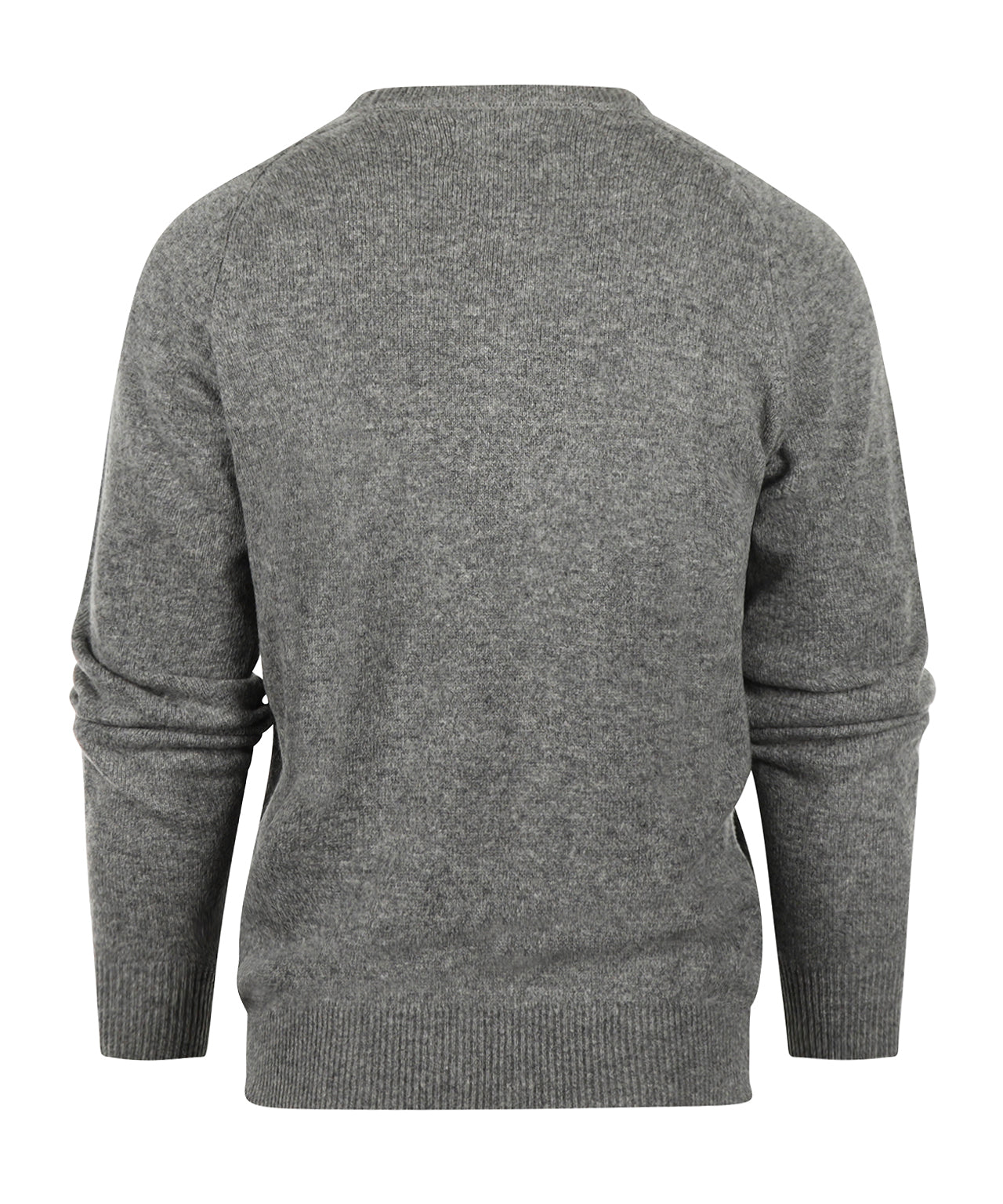 Klassischer Lammwollpullover mit V-Ausschnitt | Grau