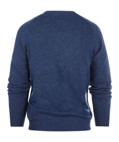 Classic Lambswool v-neck sweater | Blue