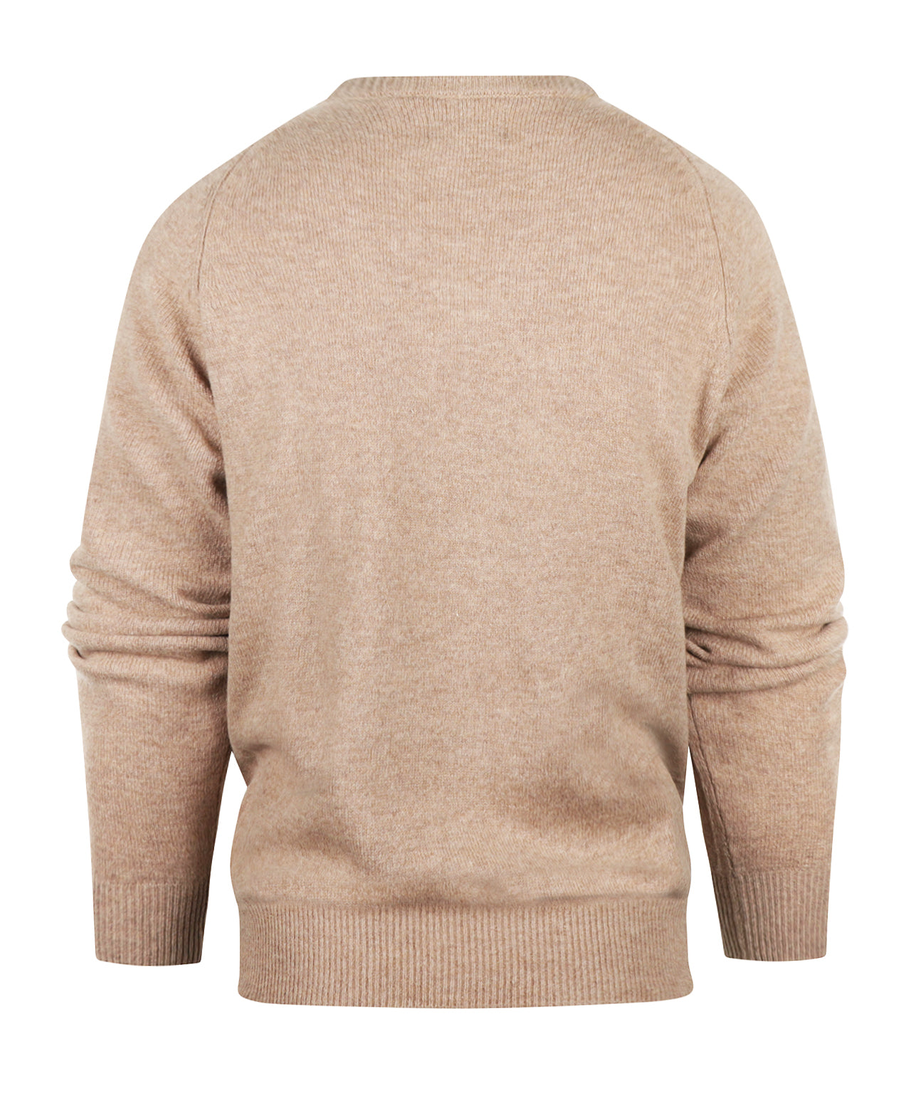 Klassischer Lammwollpullover mit V-Ausschnitt | Braun