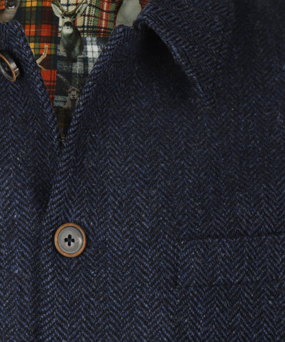 Tweed Jacket | Blauw Visgraat