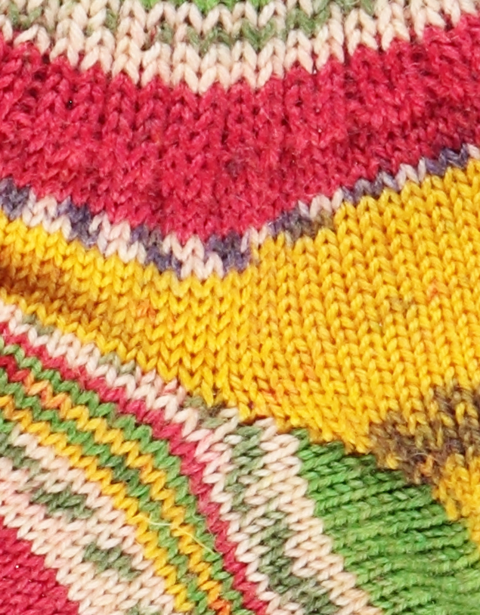 Fairisle Sok | Geel Rood Multi