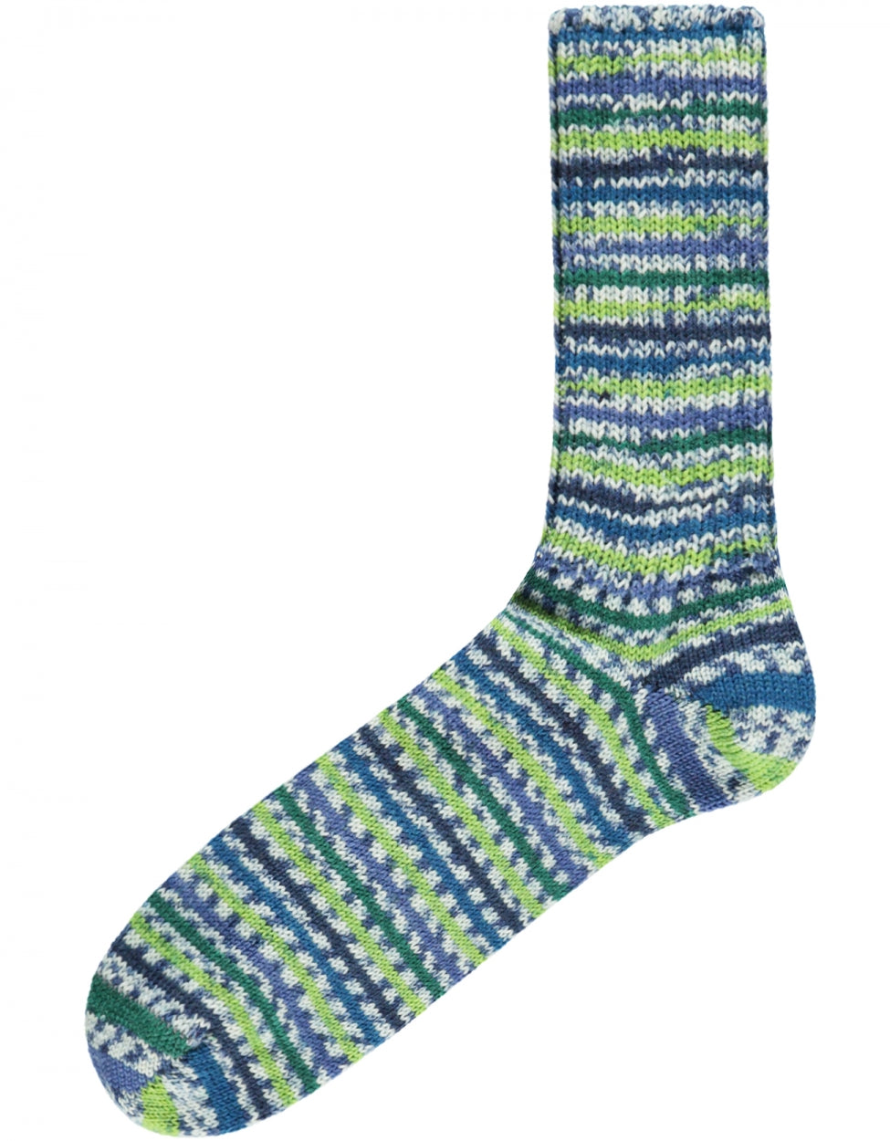 Fairisle Sok | Groen Blauw