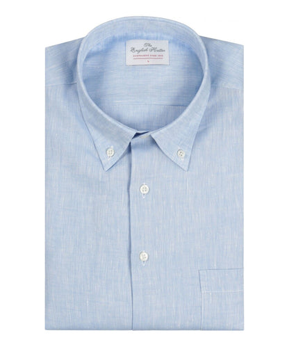 Shirt Linnen | Mid Blauw