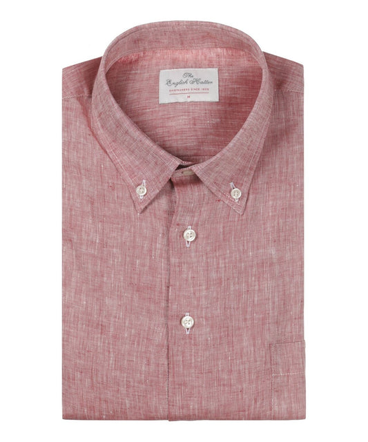 Shirt linen long sleeves | Bordeaux Red