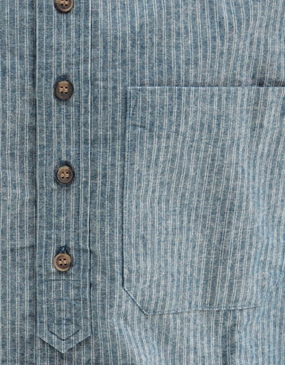 Grandfather Shirt | Denim Blue
