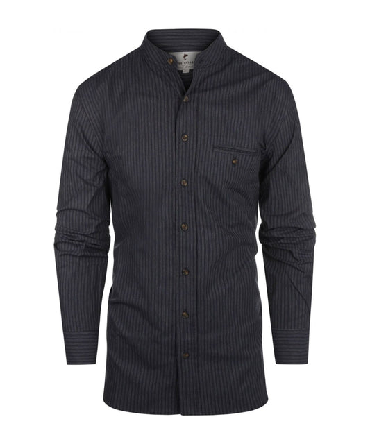 Grandfather Shirt | Navy streep