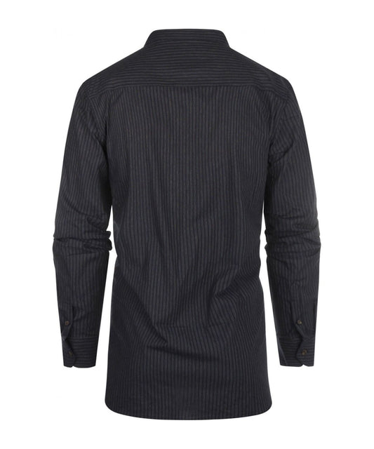 Grandfather Shirt | Navy streep