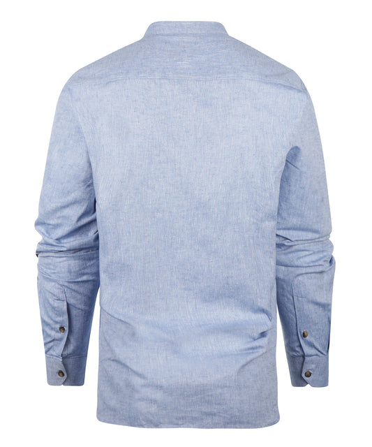 Linnen Shirt | Blauw melange