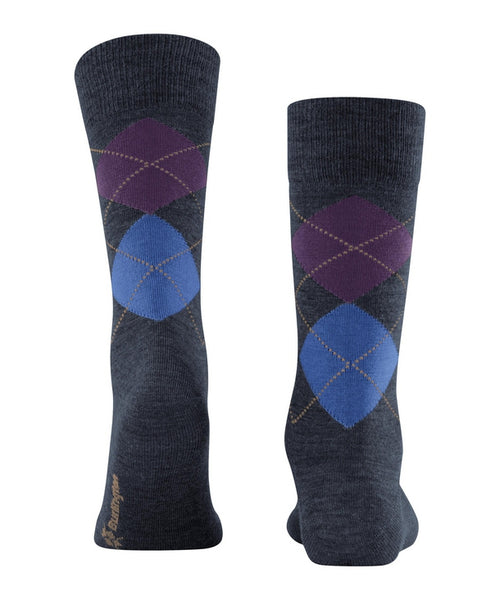 Edinburgh Melange Heren Sokken | Blauw
