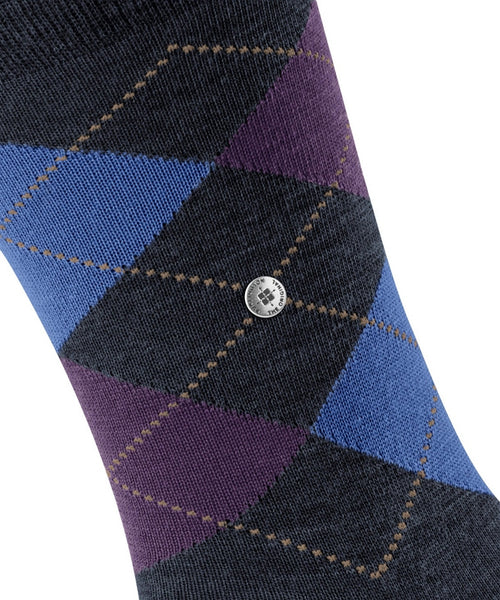 Edinburgh Melange Heren Sokken | Blauw