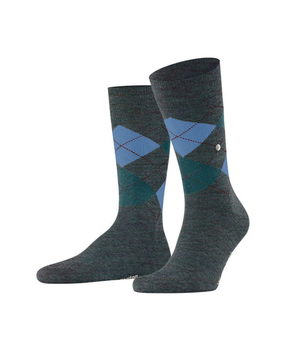 Edinburgh Mel Heren Sokken | Fire Tree diamond check