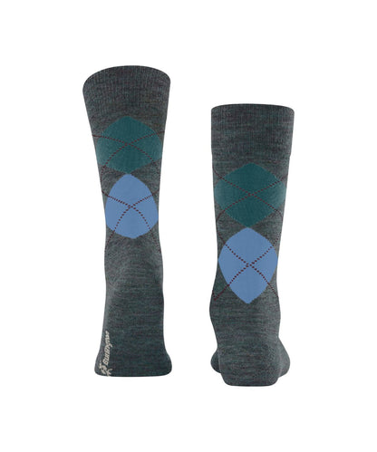 Edinburgh Mel Heren Sokken | Fire Tree diamond check