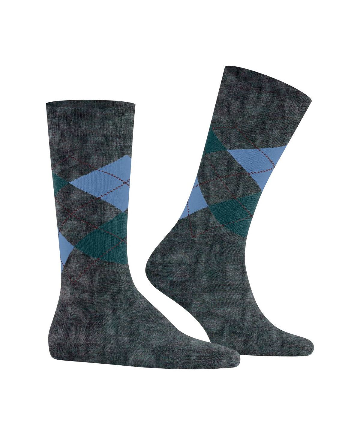 Edinburgh Mel Heren Sokken | Fire Tree diamond check