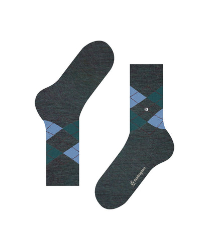 Edinburgh Mel Heren Sokken | Fire Tree diamond check