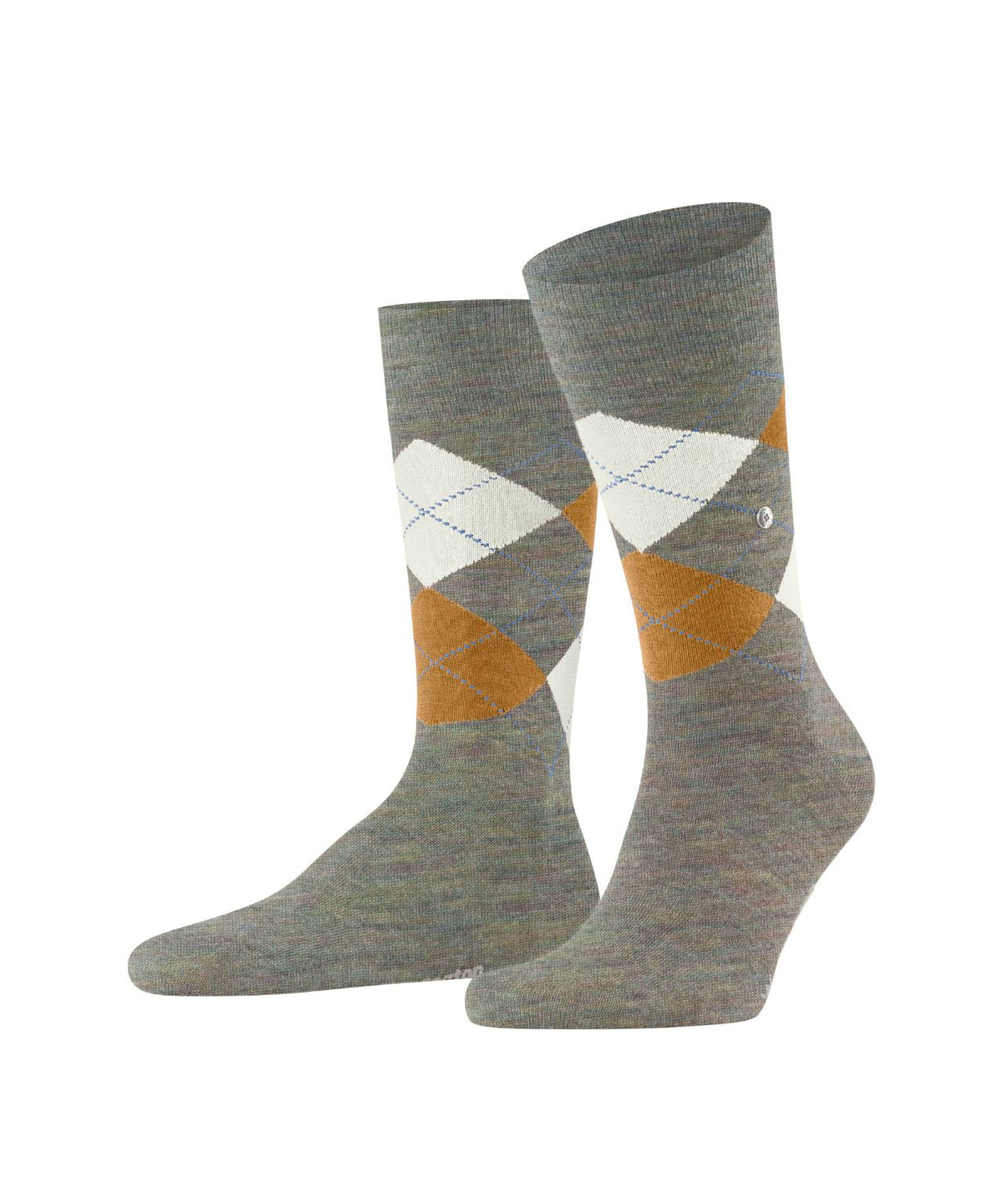 Edinburgh Mel Heren Sokken | Seaweed diamond check