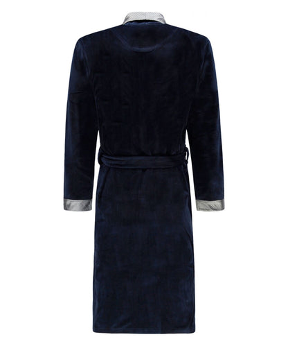 Terrycloth dressing gown | Navy Blue