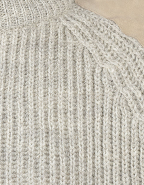 Pullover Swaledale Wol ronde hals | Beige