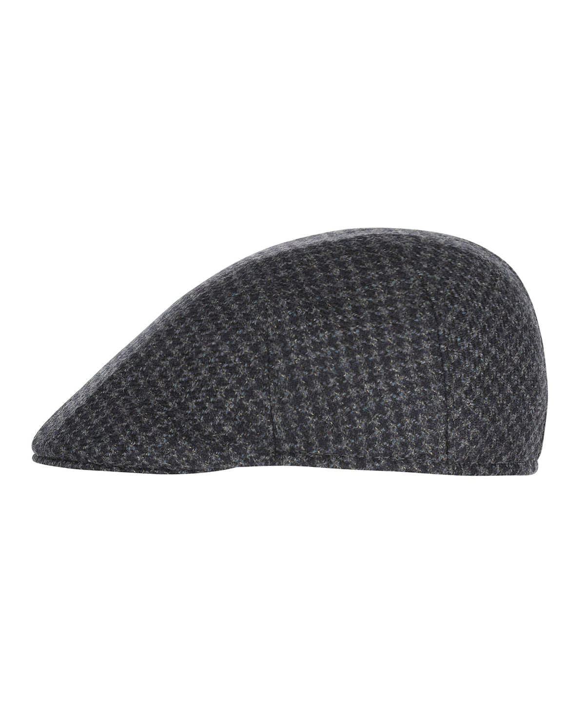 Wollen Soft Cap | Grijsblauw Patroon