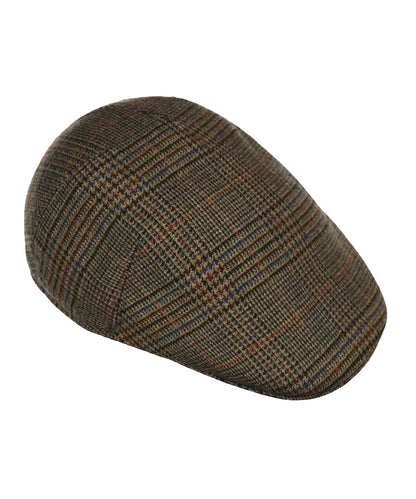 Soft Cap Wol | Bruin Groen Patroon