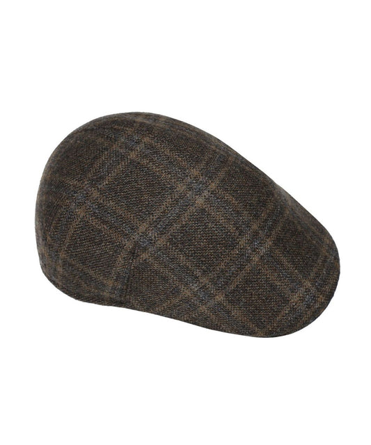 Soft Cap Wol | Donker Bruin Patroon