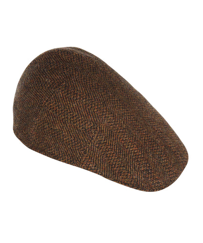 Wollen Soft Cap | Roodbruin Patroon