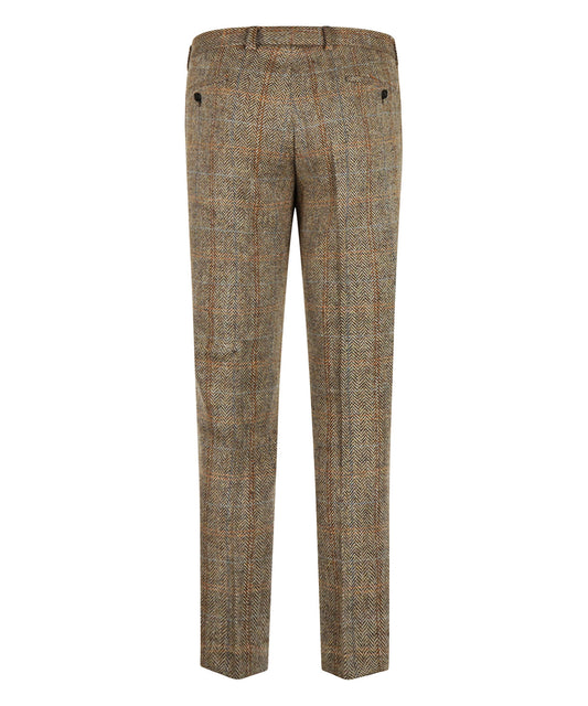 Pantalon Harris Tweed | Lichtbruin melange herringbone