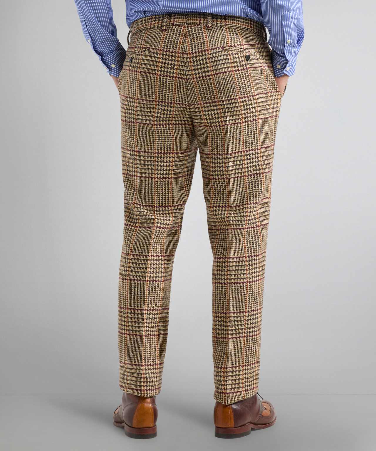 Pantalon Harris Tweed | Lichtbruin houndstooth