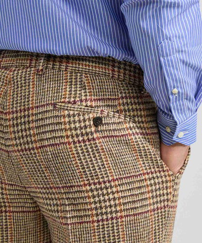 Pantalon Harris Tweed | Lichtbruin houndstooth