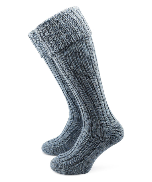 Tweed-Kniestrümpfe für Herren | Blau