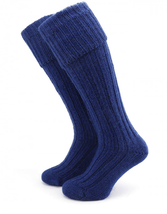 Tweed-Kniestrümpfe für Herren | Blau