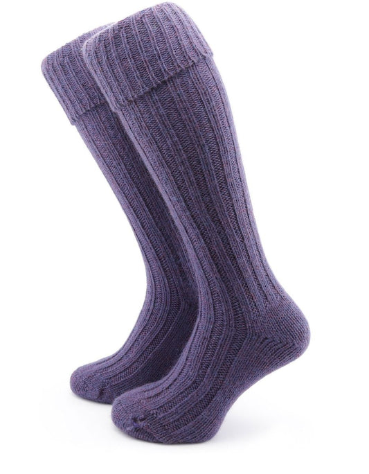 Tweed-Kniestrümpfe für Herren | Lila