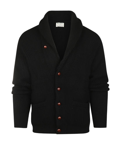 Geelong Shawl Collar Cardigan | Black