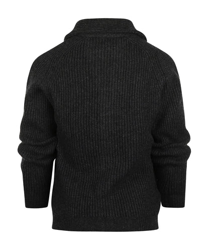 William Lockie Knotted Vest Shawl Collar | Charcoal