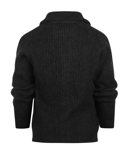 William Lockie geknoteter Cardigan mit Schalkragen | Anthrazit