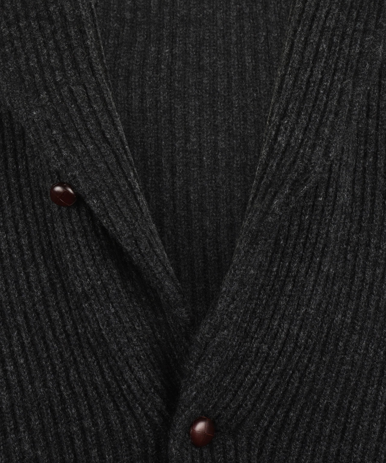 William Lockie Knotted Vest Shawl Collar | Charcoal