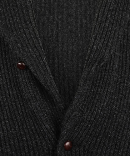 William Lockie Knotted Vest Shawl Collar | Charcoal