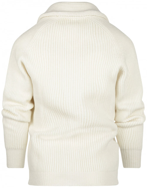 William Lockie Knoop Vest Sjaalkraag | Ecru