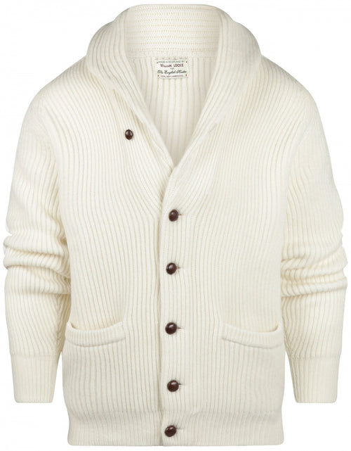 William Lockie Knoop Vest Sjaalkraag | Ecru