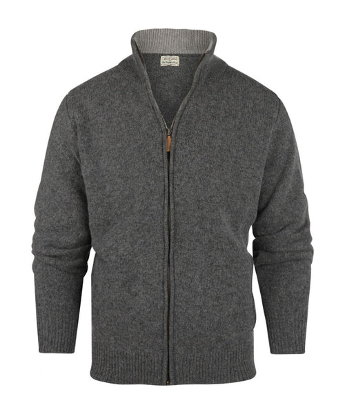 William Lockie Rits Vest Lamswol | Grijs