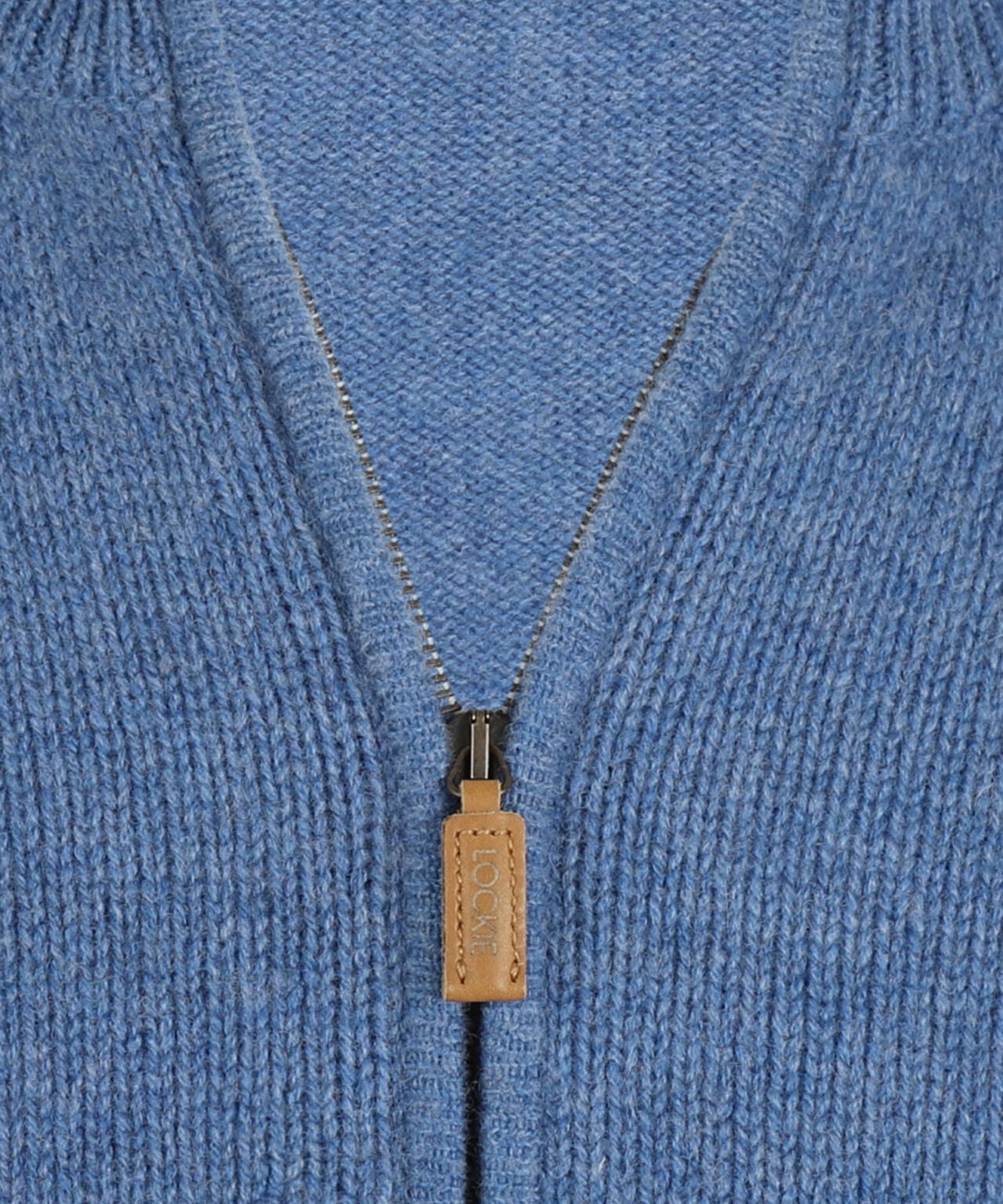 William Lockie Zip Vest Lambswool | Blue