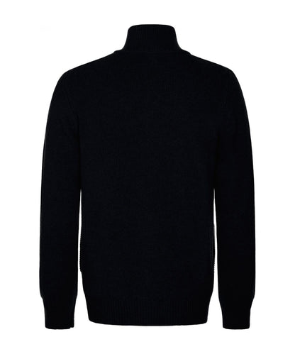 William Lockie Zip Vest Lambswool | Navy Blue