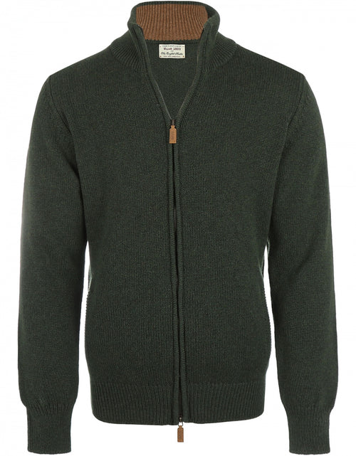 Rits Vest Lamswol | Groen