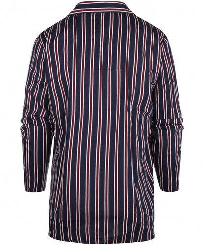 Pyjama | Navy Burgundy/White stripe